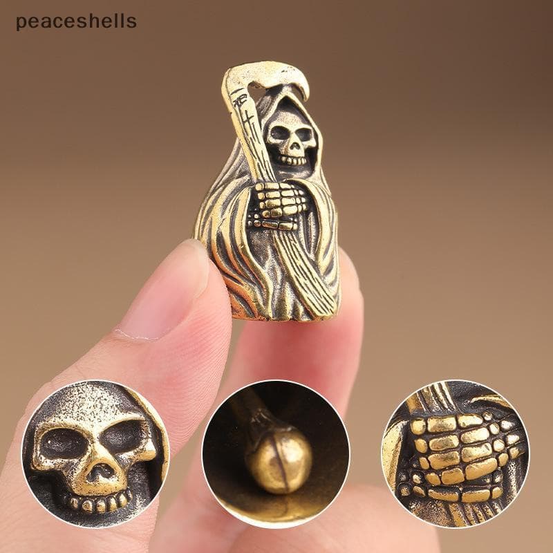 1/2 Pçs Retro Latão Estátua Da Morte Bla Robe Figuras De Ação Em Miniatura Punk Horror Desktop Ornamento Decoração Do Di
