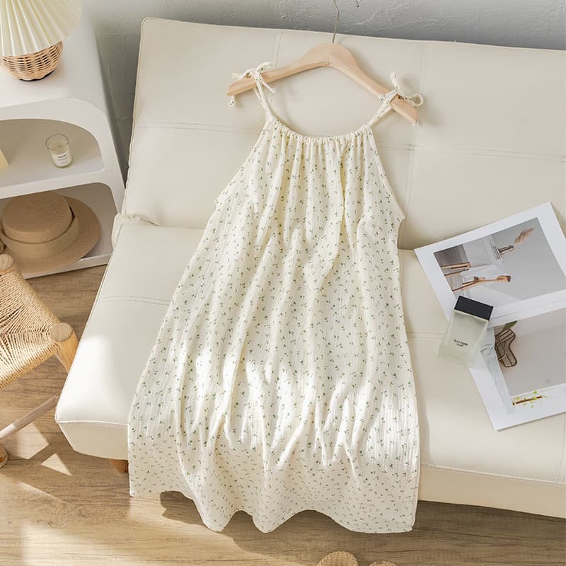 Sling camisola feminina verão fio de algodão pijamas 2025 novo estilo verão doce bonito estilo princesa pode usar fora r