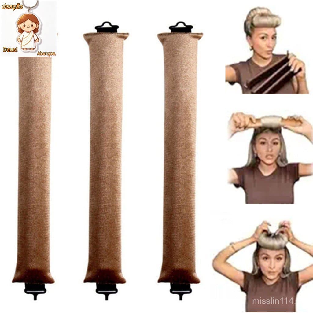 Conjunto De Rolos De Cabelo 3Pcs , Satin Heatless-Para Cachos | Modeladores De Cabelos Sem Calor E Quentes Dormir Em Fit