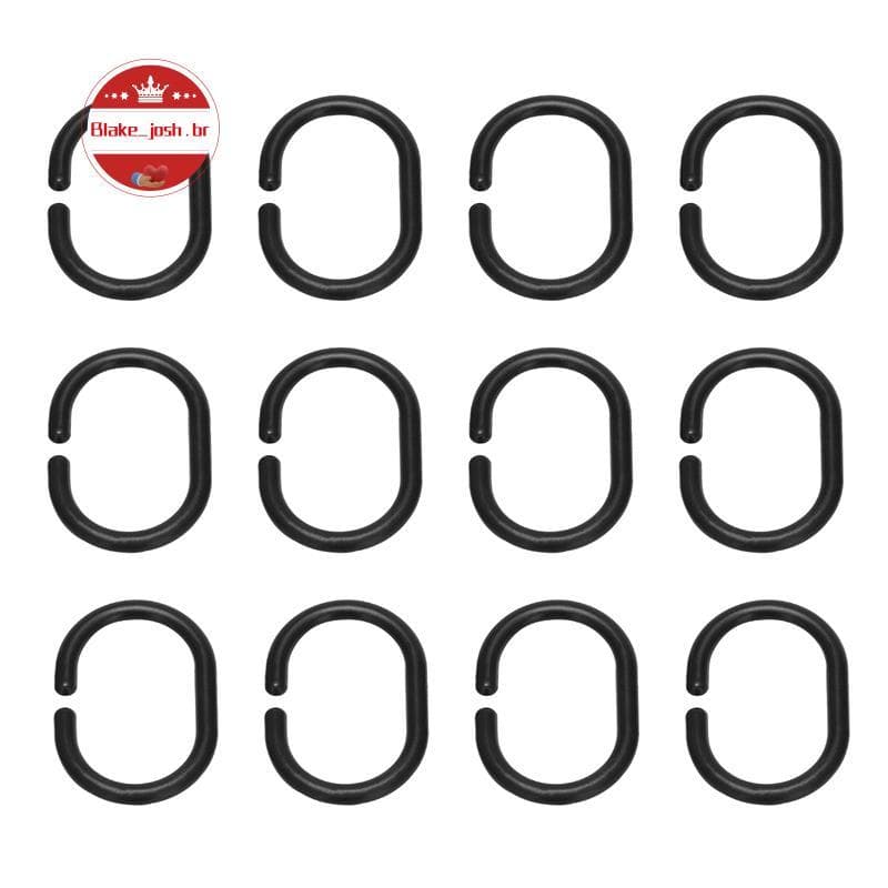 [Qualidade B] 24 PCS Anéis De Cortina De Chuveiro Ganchos De Plástico Para Haste Banheiro