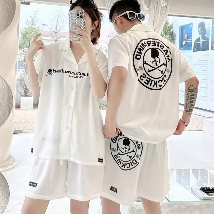 Pijamas masculinos pijamas femininos de seda gelo pijamas masculinos verão fino Totem verão casal pijamas exterior Wear