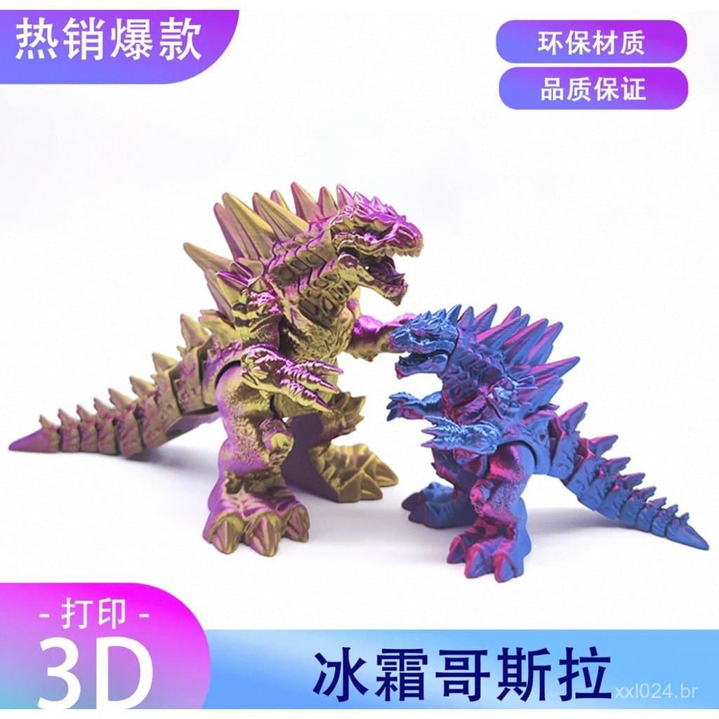Dinossauro de Gelo Impresso em 3D com Articulações Móveis, Ornamento de Mesa, Modelo Criativo, Presente para Meninos, De