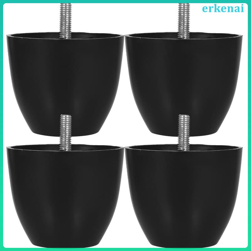 🎀 4Peças Suporte Plástico Para Móveis Preto Ideal Para Casa