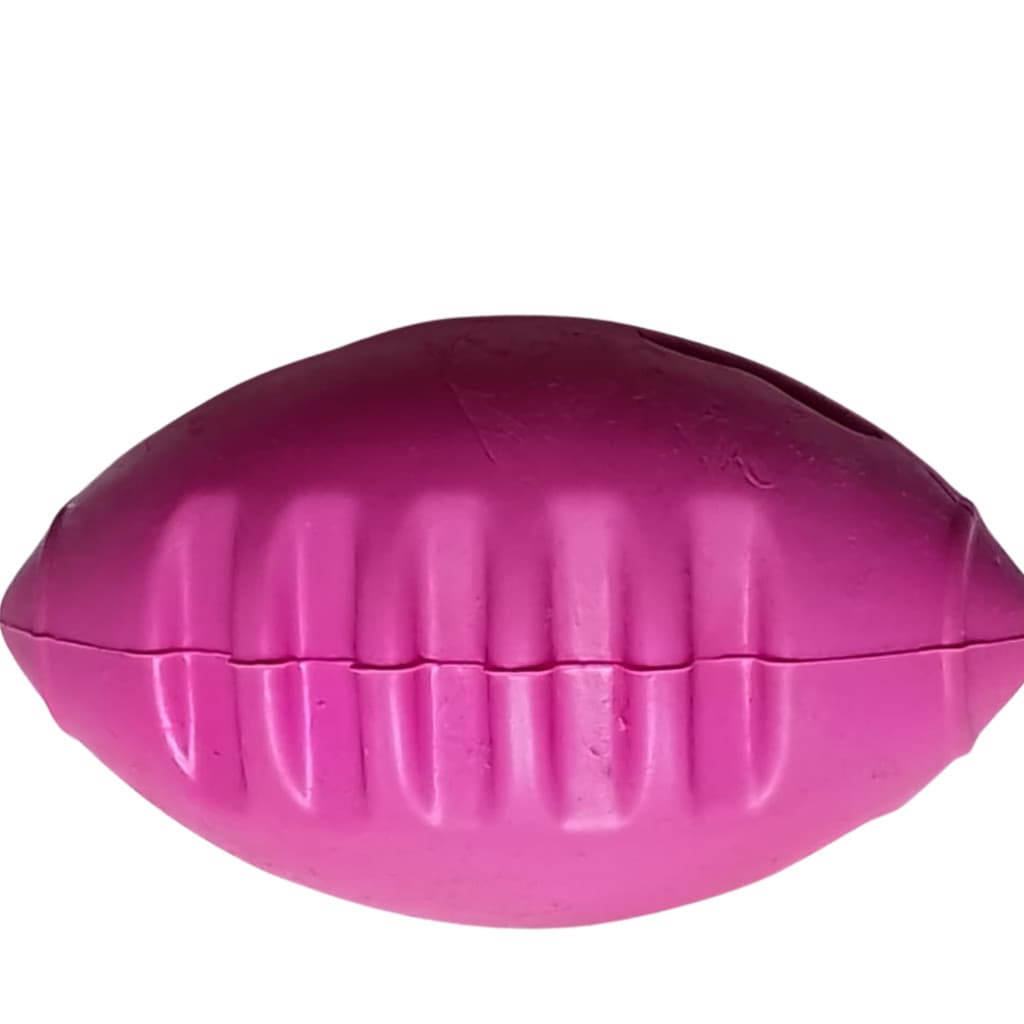 Bola Futebol Americano Furacão Pet Maciça Rosa Brinquedo Cães