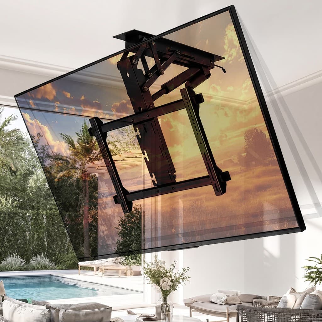 Suporte Elevador TV Motorizado Universal Elétrico Controle Remoto Lift TV Tuya App Smart Automação