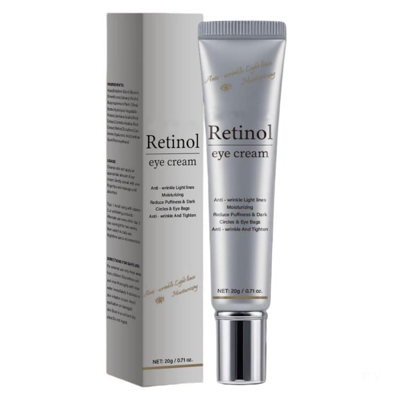 Cuidado para os Olhos com Retinol para Linhas Finas, Rugas e Olheiras, Tratamento para Inchaço e Bolsas sob os Olhos com