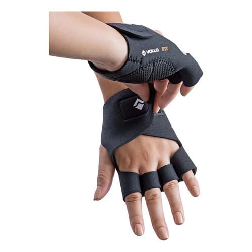 Luva De Musculação Treino Academia Neoprene Vp1102 Vollo Preto Liso