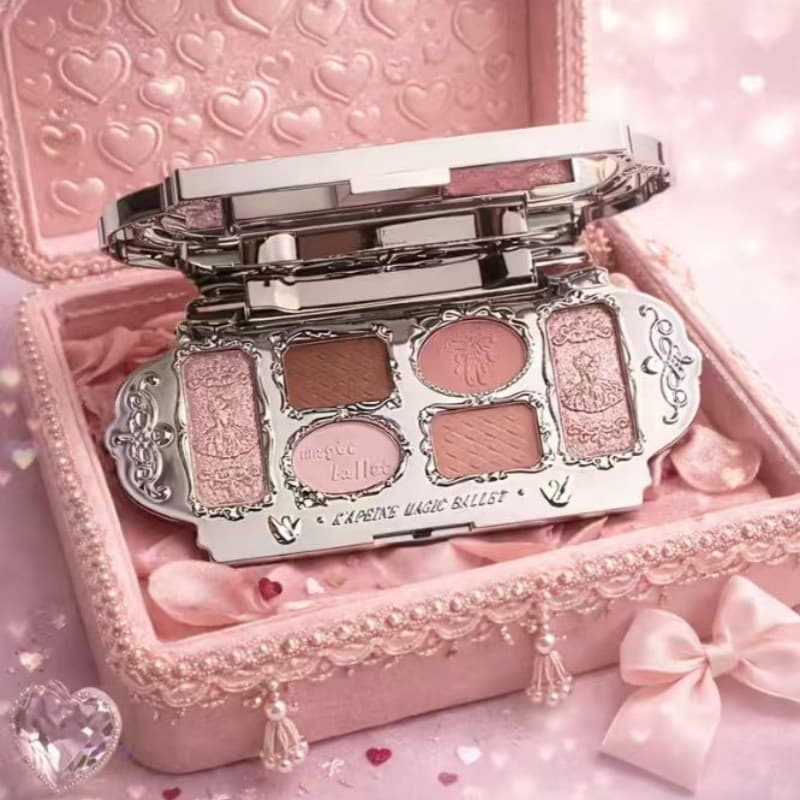 Capel Sombra de Olhos Swan de Seis Cores, Efeito Pérola Dopamina, Acabamento Matte, Tons Terrosos, Delicada, Portátil pa