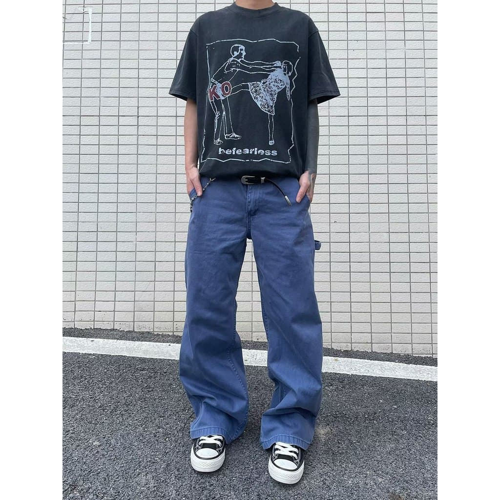 Novo Kobe O'Neill Heavy Street americano vintage pequeno decote basquete retrato impresso camiseta de manga curta mascul
