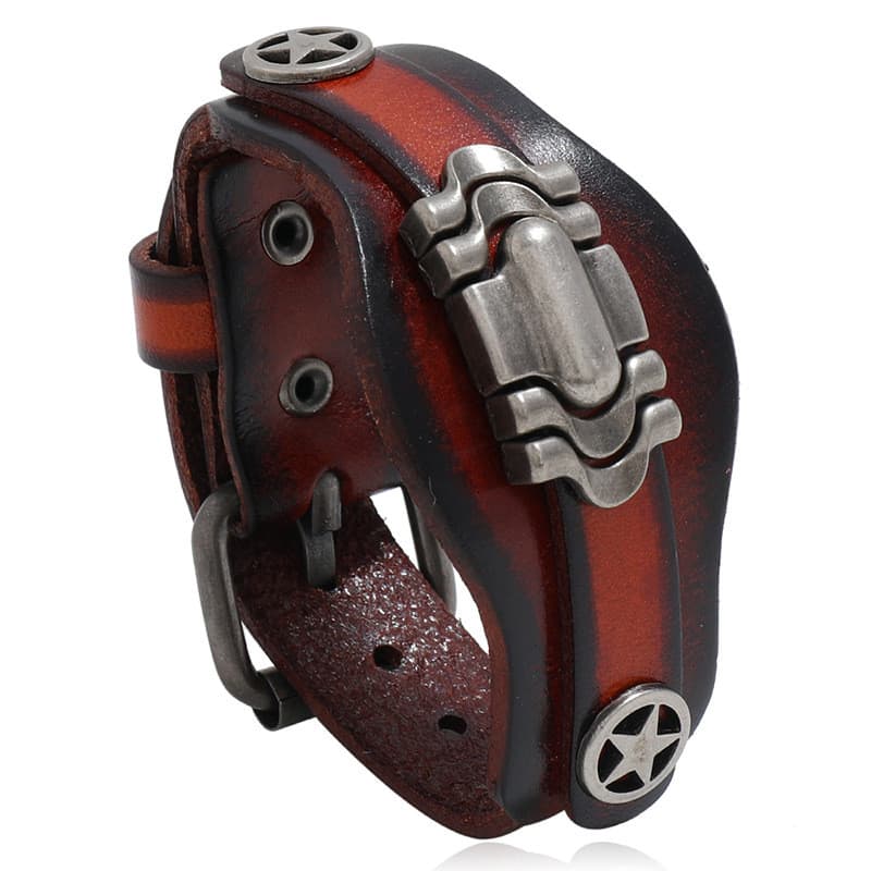 Europeu americano na moda Wear Retro pulseira Design criativo simples Multi-camada pulseira de couro jóias masculinas
