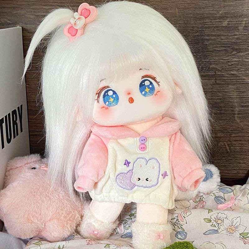 Boneca de algodão de 20cm, versão autêntica, vem com um conjunto de roupas de bebê, adequada para meninas D8CN SFNL