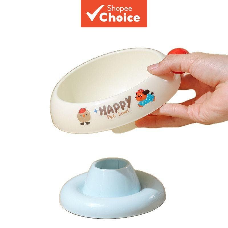 Tigela de aço inoxidável antiderrapante em cores de dopamina, comedouro elevado para gatos, Petkit, fonte de água
