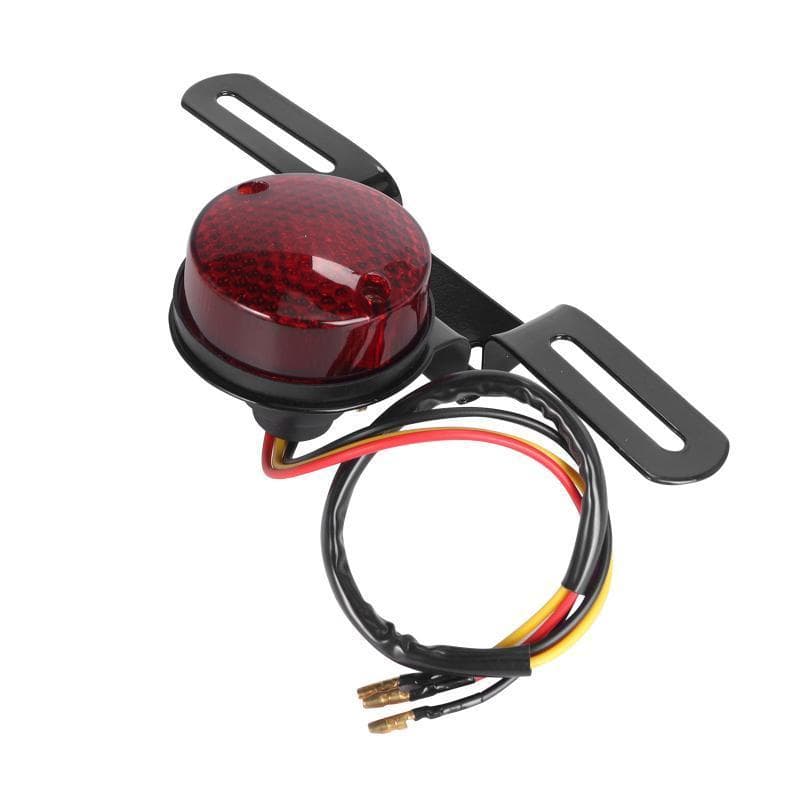 Luz Traseira Universal Para Motocicleta , 12V , Lâmpada De Freio LED Com Placa De Licença , Braet , Retrô , Vintage Bici