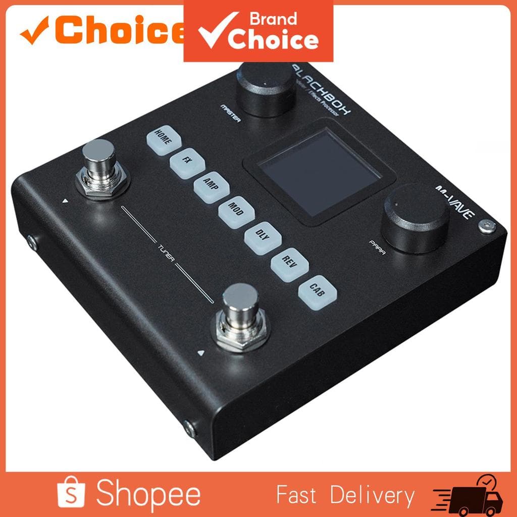 M-VAVE Black Box: pedal de efeitos multiuso com modelagem de amplificadores para guitarra/baixo elétrico, recarregável