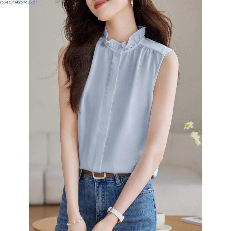 Csa feminina sem mangas com gola de renda, tamanho grande, outono inverno, gola alta, camada interna, ferramenta útil