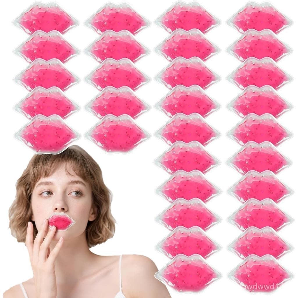 Máscaras Labiais, Gel Modelador Labial, Compressas de Gelo para Cuidados Pós-Tratamento de Preenchimento Labial, Compres