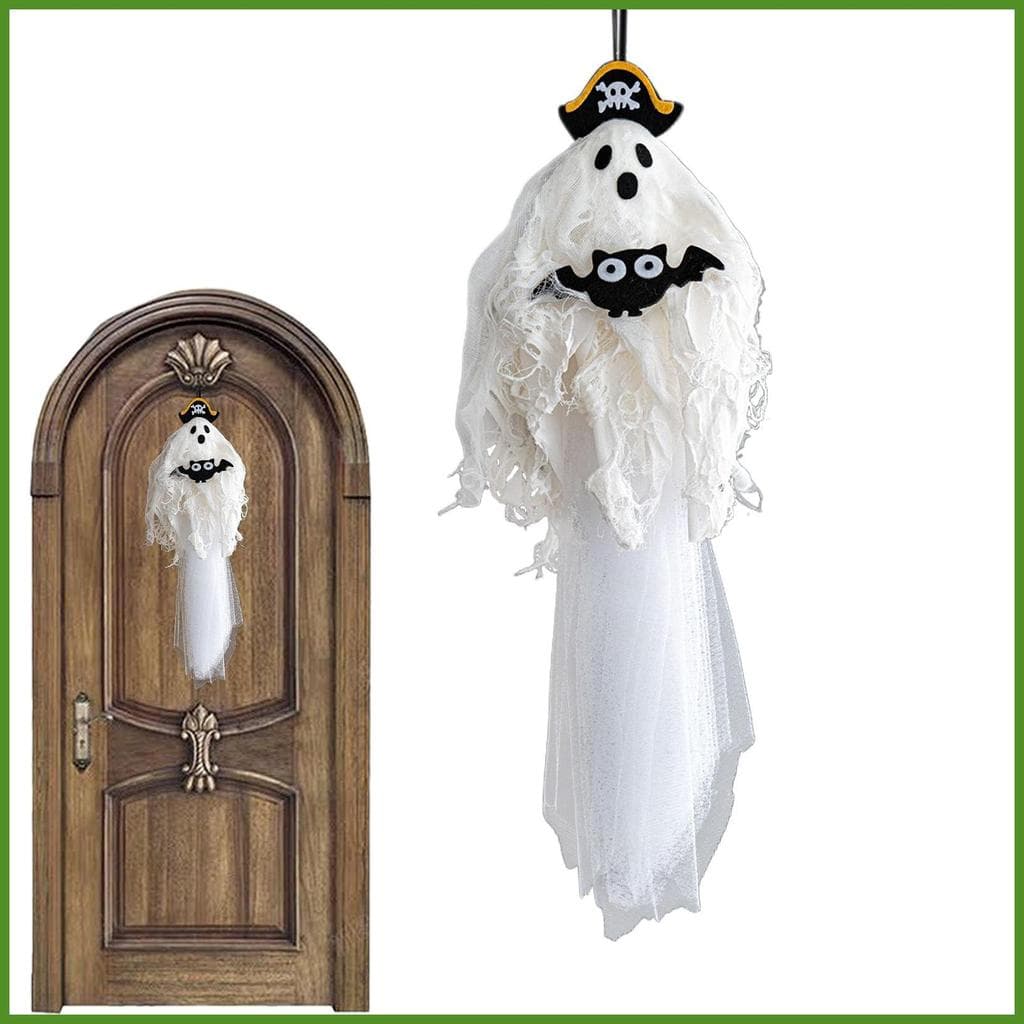 Ornamentos Fantasmas Para Árvore Assustador Pirata Chapéu Design Estatueta Balançando Decoração Fantasma Janela Ao Ar Li