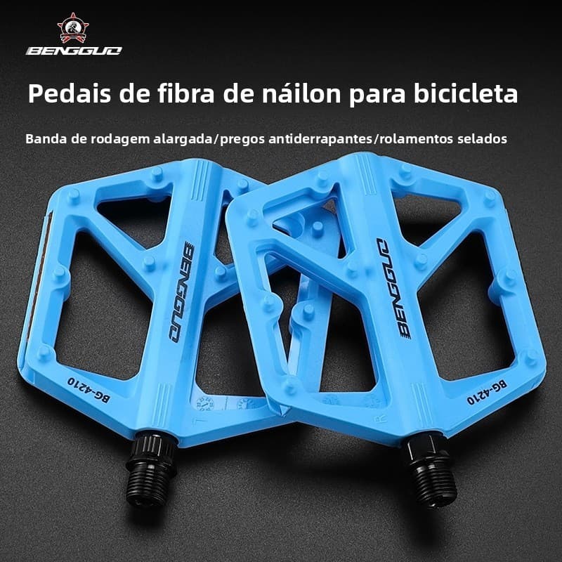 Pedal de bicicleta de Nylon ampliado, pedal antiderrapante para unhas, montanha, estrada, mosca morta, acessórios univer