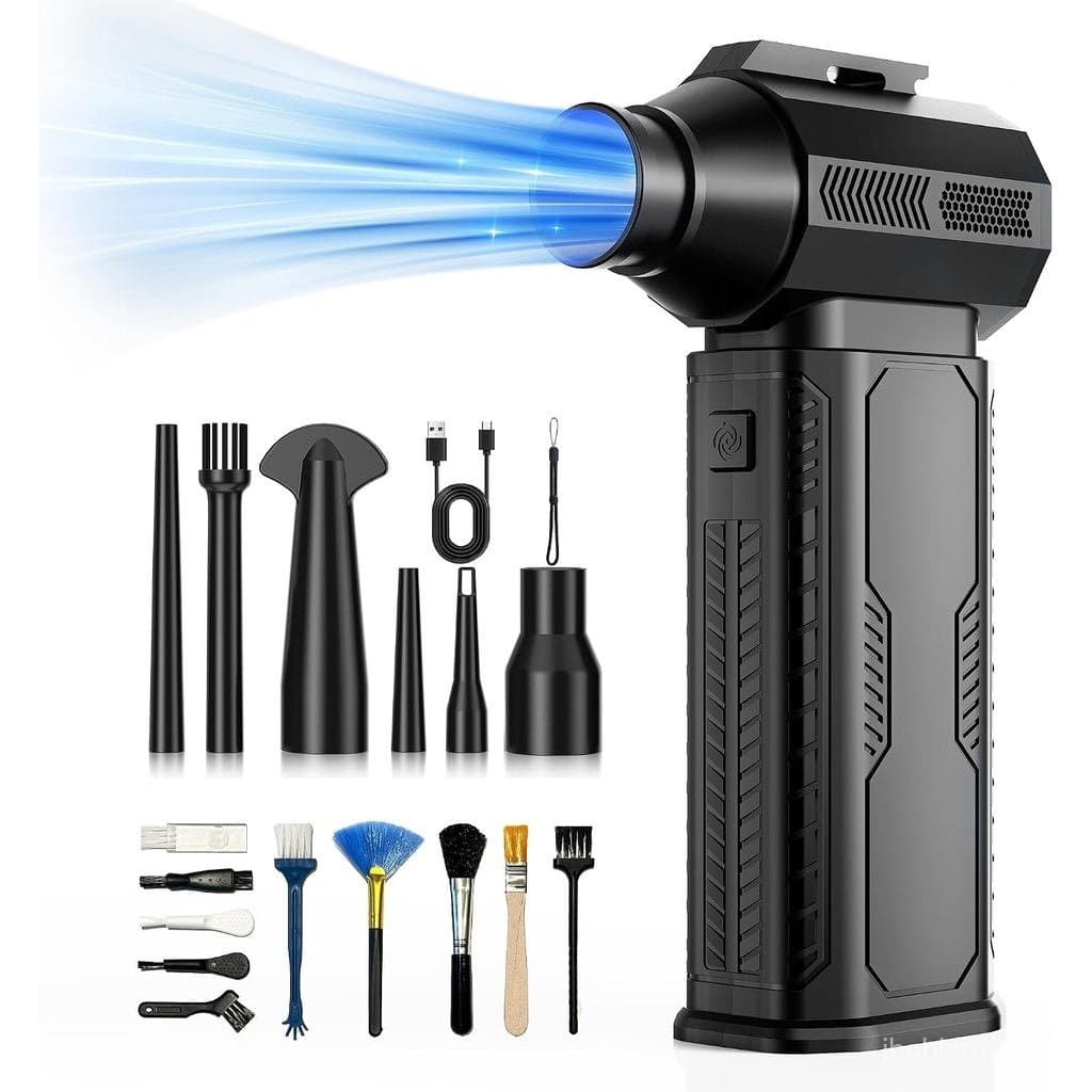 Soprador de Ar Comprimido, Soprador de Ar Elétrico Sem Fio Ultra-Potente de 130.000 RPM com Recarregável de 8000