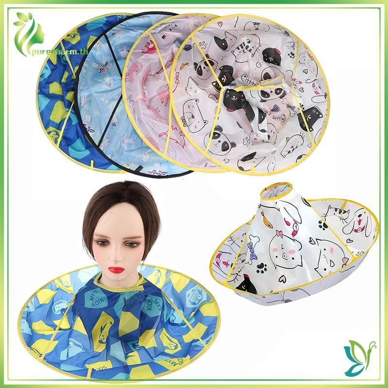 [Beleza] Vestido De Corte De Cabelo Infantil , Avental De Cabeleireiro , Capa , Guarda-Chuva , Ferramentas Barbeiro ,