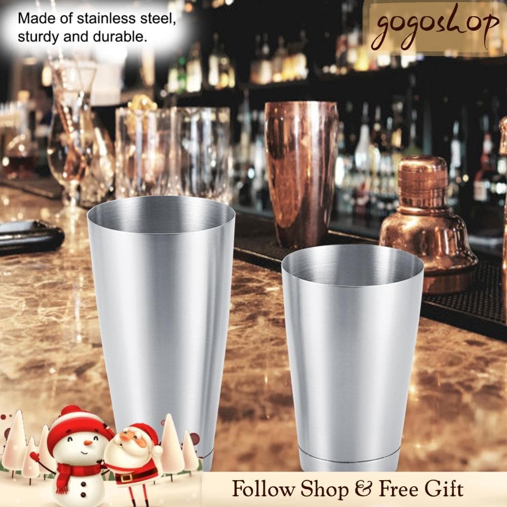 Gogoshopp-br Conjunto de coqueteleira de aço inoxidável para fazer coquetéis em casa, cozinha e festa (cor inoxidável)