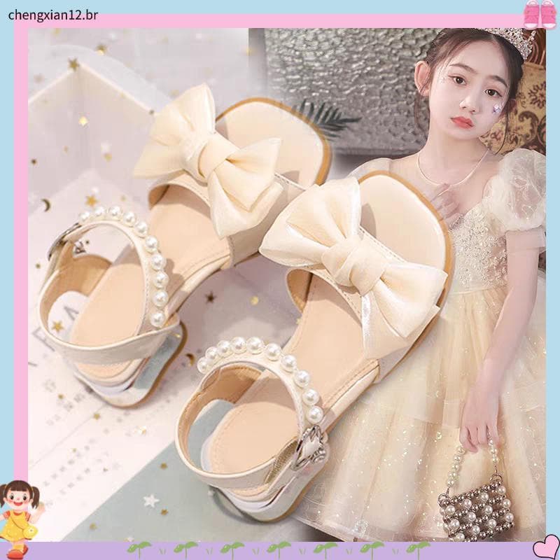 Meninas sandálias verão 2026 novo estilo moda meninas crianças borboleta médio grande sola macia moda verão sapatos de p