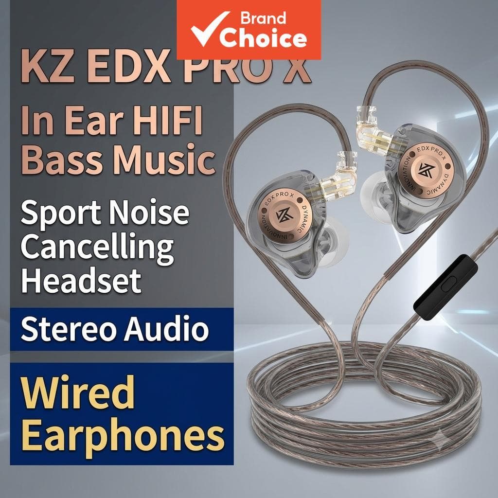 KZ EDX PRO X Fones De Ouvido Com Fio Intra-Auriculares HiFi Bass Music Esportivos Cancelamento De Ruído Áudio Estéreo Pa