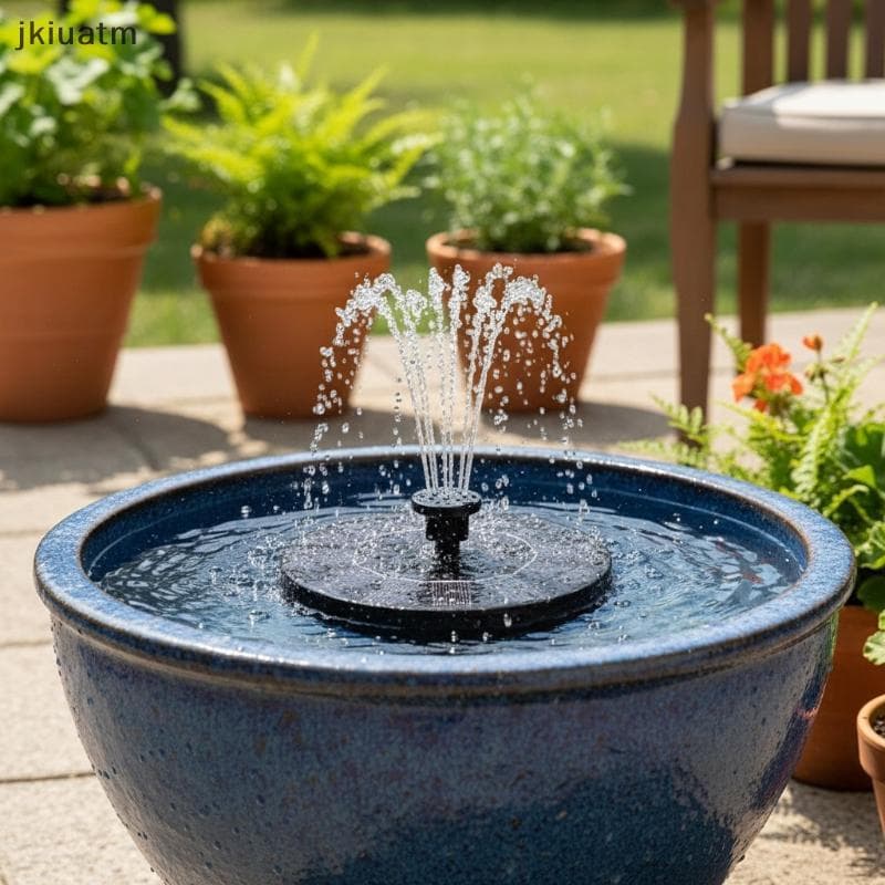 [jkiuatm] Mini Fonte De Água Solar De Baixa Manutenção Movida A Energia Para Bayard Jardim Lagoa Piscina Banho De Pássar