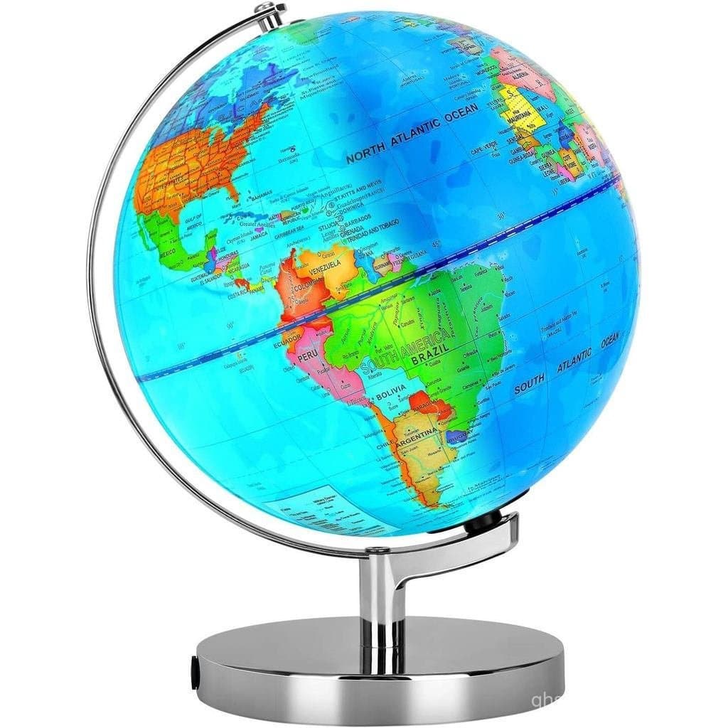 Globo Terrestre Iluminado 6 em 1 e Mapa de Alta Definição para Adultos de Todas as Idades, Brinquedo STEM Interativo par