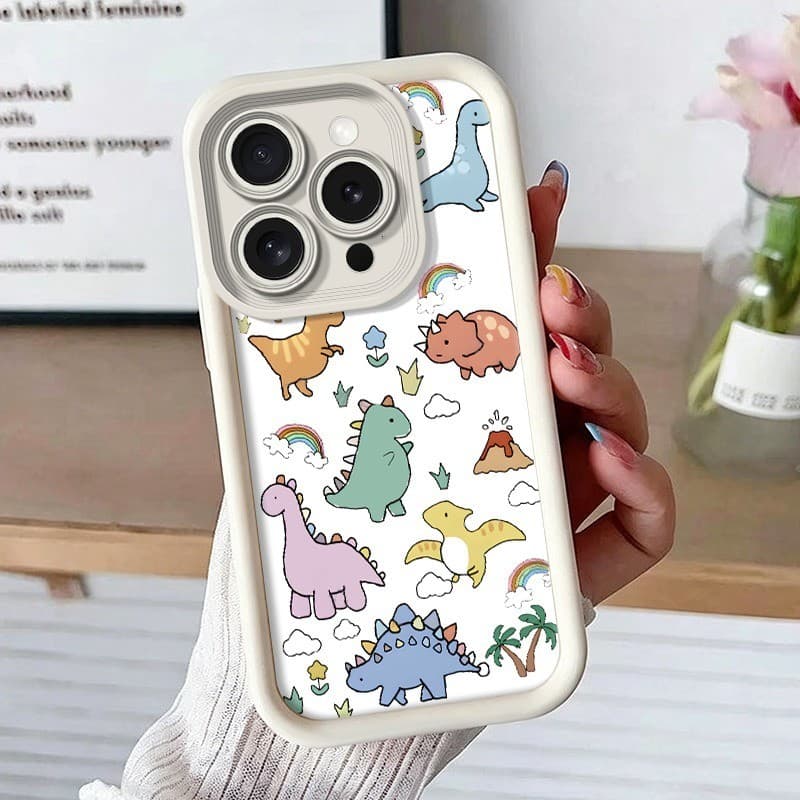 Capinha personalizada para iPhone 11 e 12 série, modelo viral de influenciadores (00002)Dinossauro