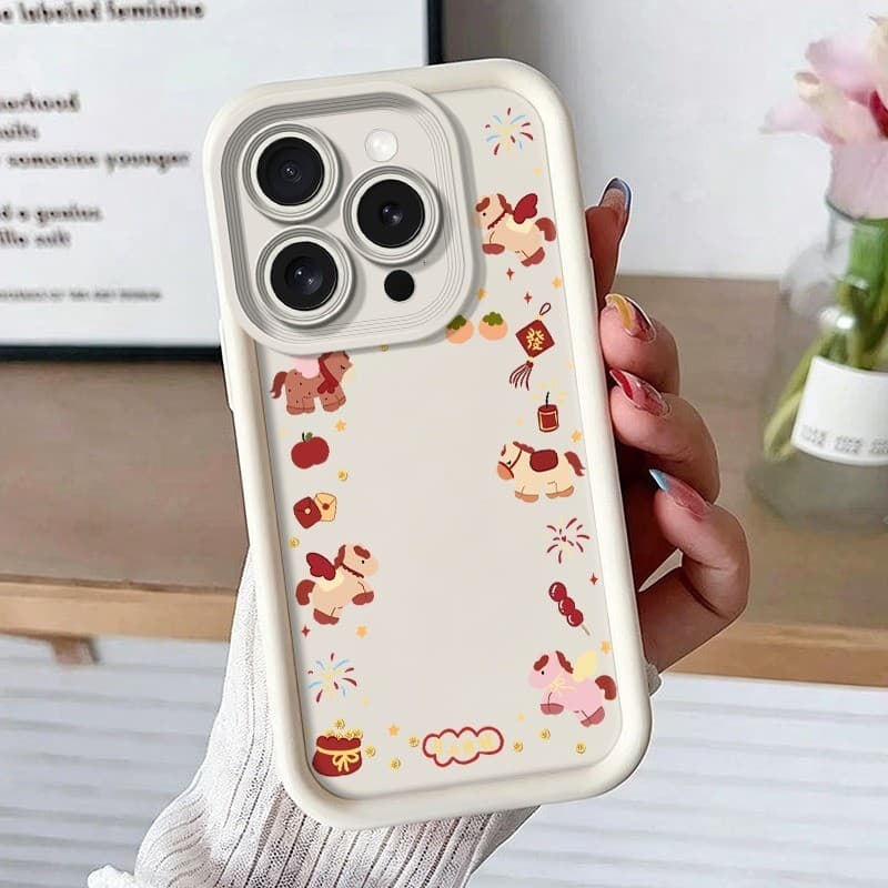 Capinha personalizada para iPhone 11 e 12 série, modelo viral de influenciadores (00002)cavalo