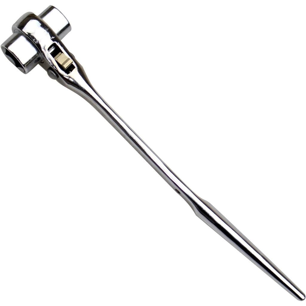 DYWISHKEY Chave Catraca de 19/22mm para Andaimes, Chave de Soquete com Catraca para Obras (Prata)