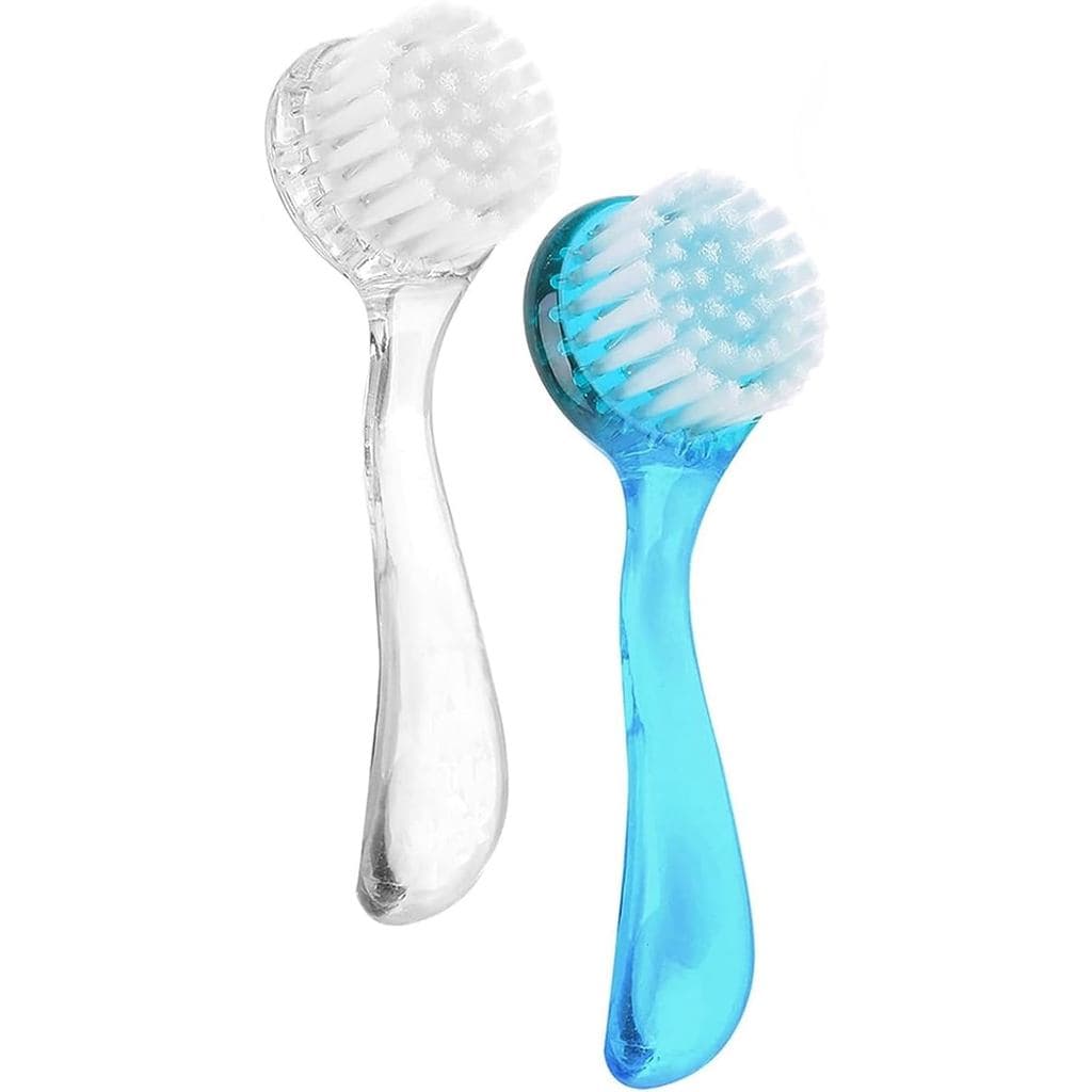 Conjunto de 2 Escovas Faciais para Limpeza, Escovas Manuais Pequenas para Esfoliação, para Limpeza Facial, Spa e Remoção