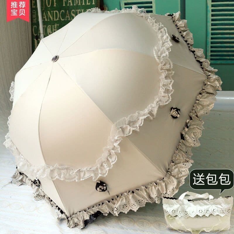 [YS] Guarda-sol feminino de alta qualidade, guarda-chuva dobrável forte, guarda-chuva protetor solar UV, lindo guarda-ch