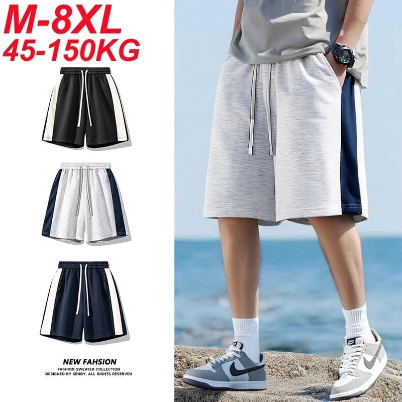 Shorts Masculinos Plus Size Casuais de Verão Soltos Estilo Streetwear