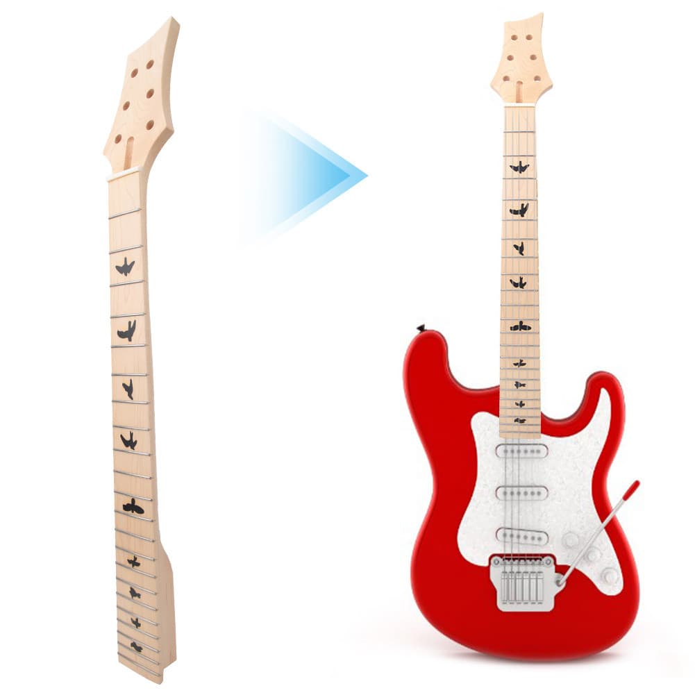 besttool-BR maple wood fretboard 22 traste guitarra pescoço para substituição de peças elétricas