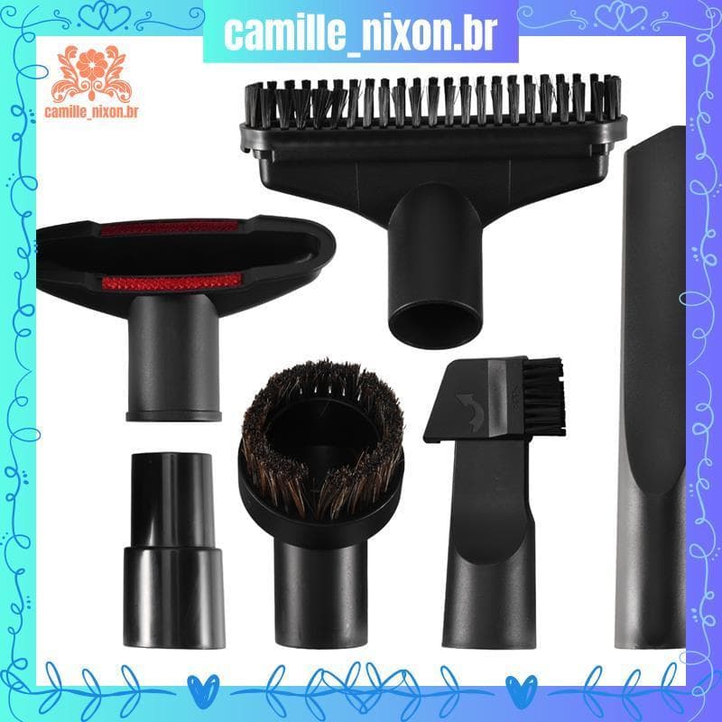 [camille_nixon.br] Aspirador De Pó 6 Em 1 Escova Bocal Kit De Ferramentas Para Escadas Fendas Doméstico