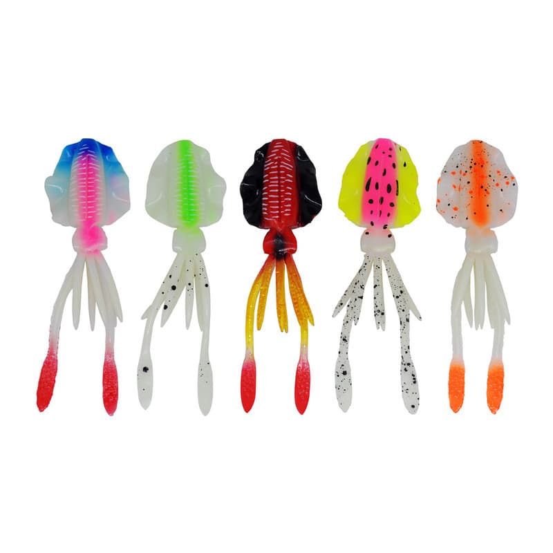 Isca artificial de lula, isca macia, isca artificial de polvo, isca de jig para pesca marítima