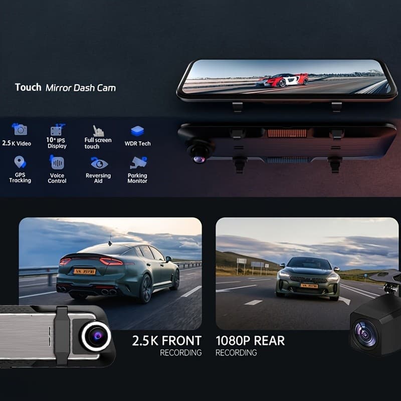 Pionray 4k Lente Dupla Carro Traço Cam WIFI Gps Adas Aviso De Segurança Dvr