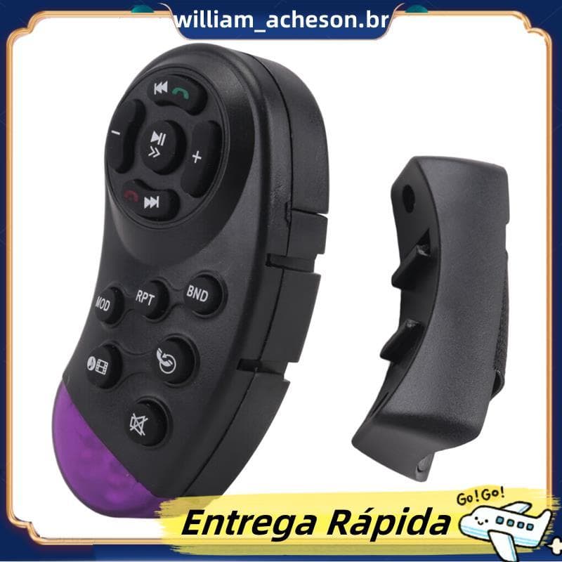 Volante Universal Controle Remoto Sem Fio 11 Botões Para Carro CD DVD MP5 Player