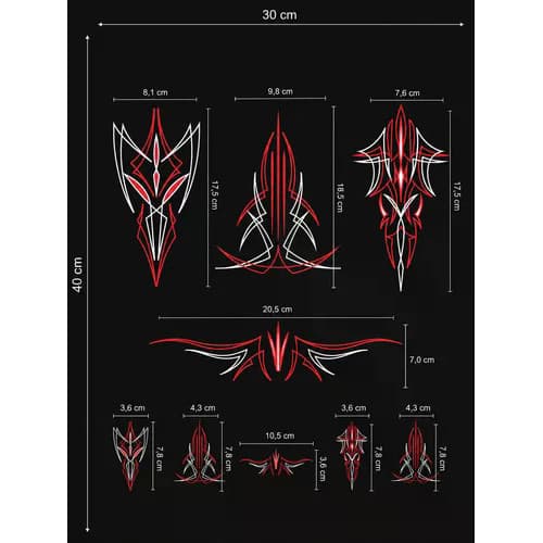 Adesivo Dtf Uv Pinstriper Carros Motos Antigos Pinstriping