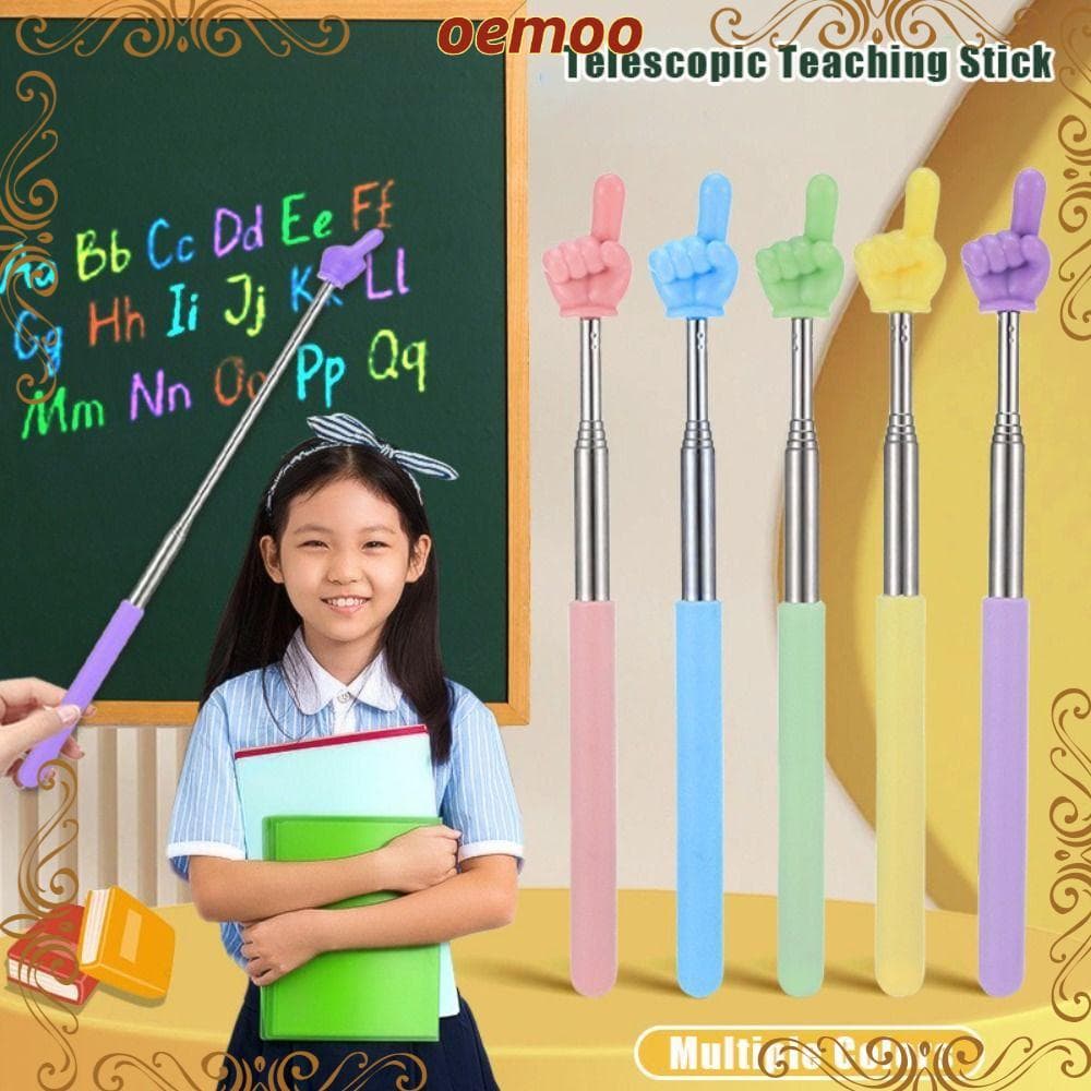 Bastões De Leitura De Dedo OEMOOEN , Ponteiro De Ensino De Haste Telescópica Com Design , Aço Inoxidável