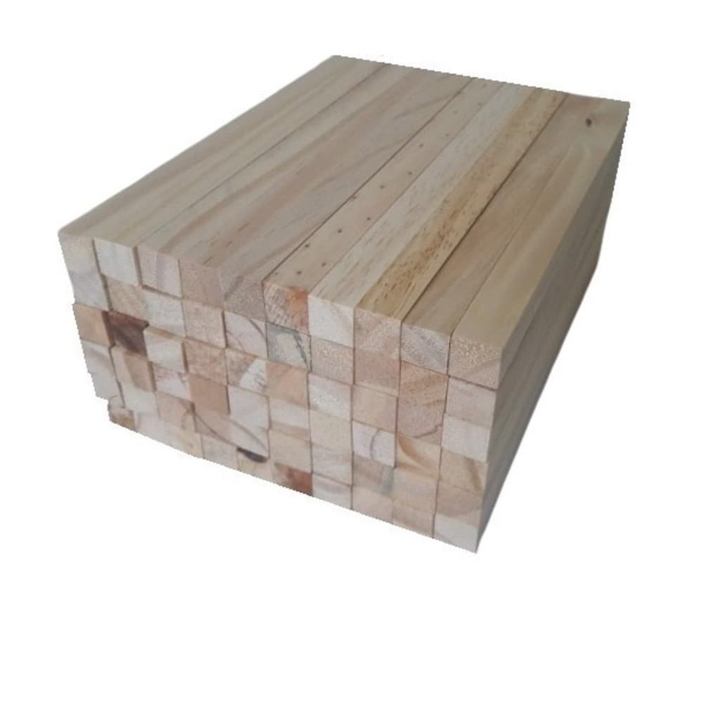 Kit 20 Ripinhas De Madeira Pinus Para Artesanato 20 x 1,5 x 1,5 Cm