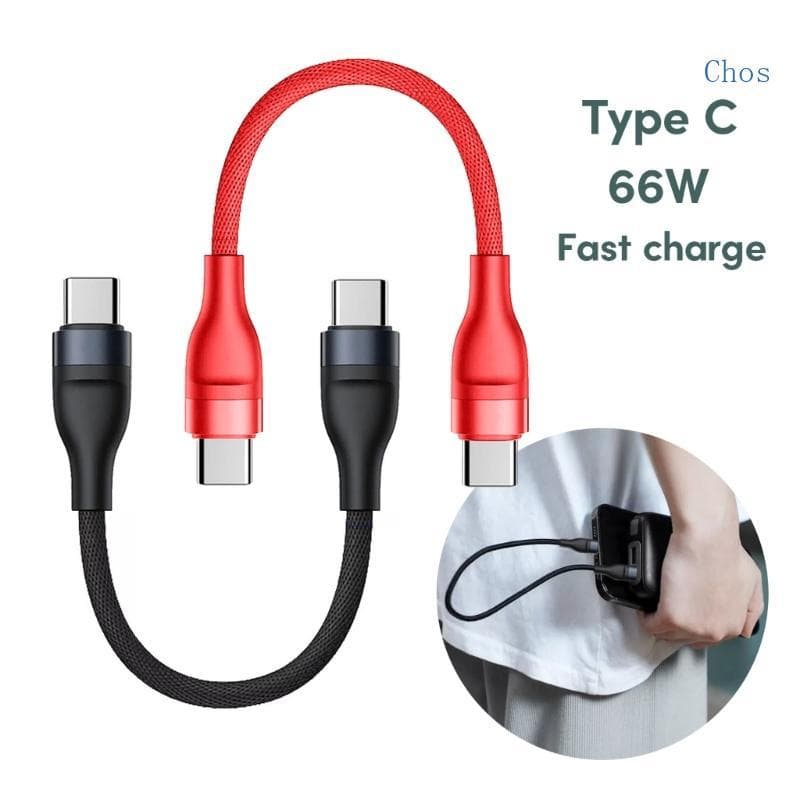 Chos Durável Tipo C Para Carregamento 66W Trançado Carga Rápida