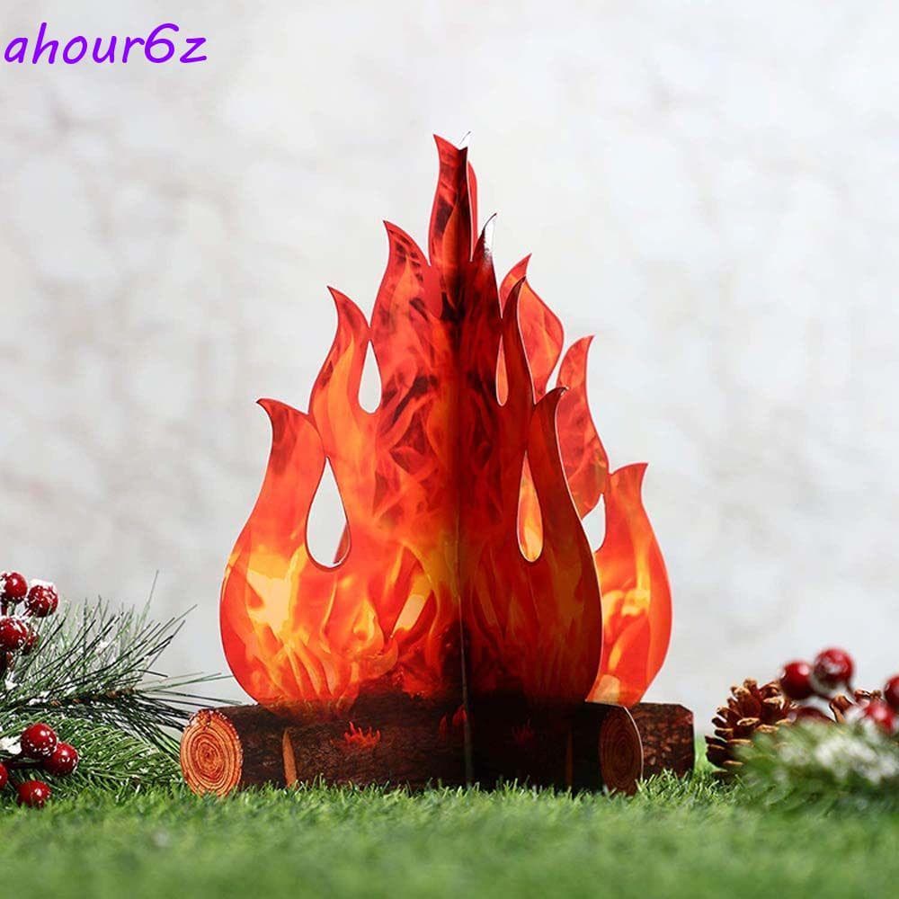 AHOURZ Decoração De Halloween Festival Festa Segura Tocha De Natal Chama De Papelão