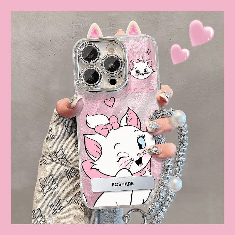 Capa para celular Ear Mary Cat 16promax, cobertura total para iPhone 12/13, estilo creme para iPhone 14, xs/xr/7/8 UD2R