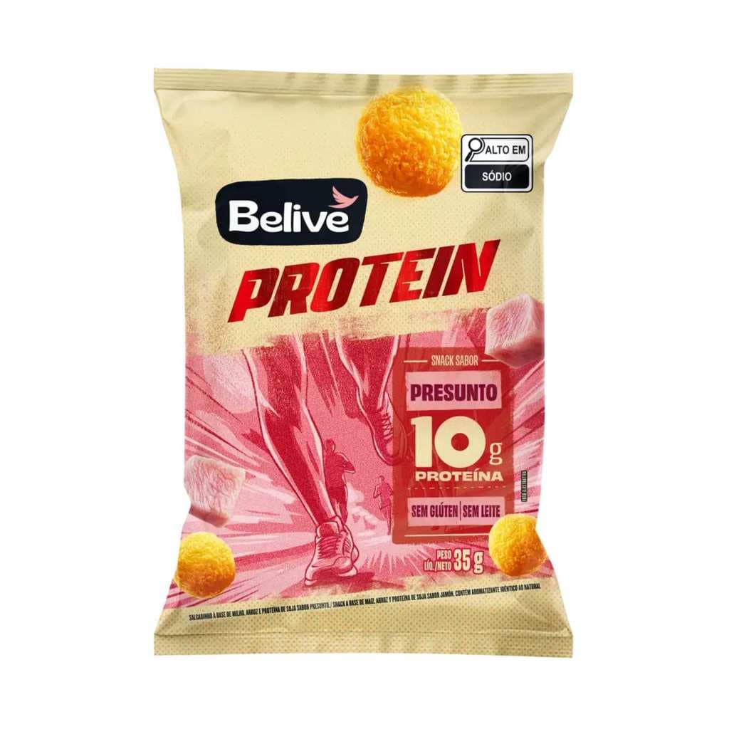 Salgadinho Presunto Protein Sem Glúten Sem Lactose - Belive 35g