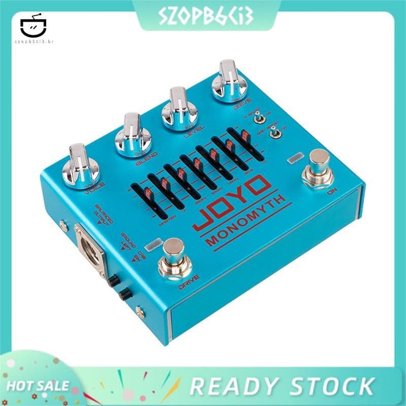 [szopb6ci3 . br] R-26 MONOMYTH Pré-Amplificador Pedal De Efeito Overdrive Channel Com Equalizador Gráfico De 6 Bandas Of