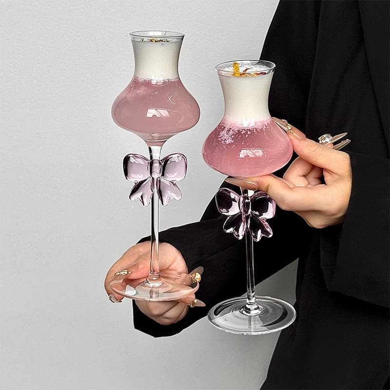 Criativo arco champanhe vidro taça Cocktail vidro champanhe vidro 6URZ