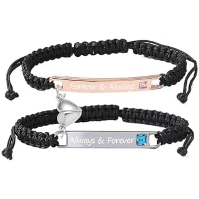 Pulseiras Sempre E Para Casal Combinando De Coração De Amor Marido Mulher Promessa Mindinho 2 Soulmates Pulseira De Rela